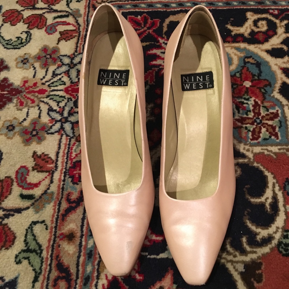 Vintage Nine West Light Pink- Cream Heels